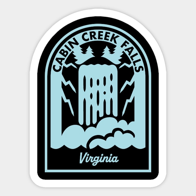 Cabin Creek Falls Virginia Sticker by HalpinDesign